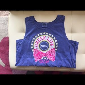 Phi Delt Comfort Colors Periwinkle Tank